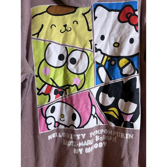Hello Kitty And Friends Hoodie Mens Large Bioworld Sanrio Pullover Sweatshirt - Picture 5 of 5